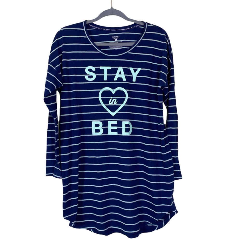 VictoriaSecret longsleeve “stay in bed”sleep shirt